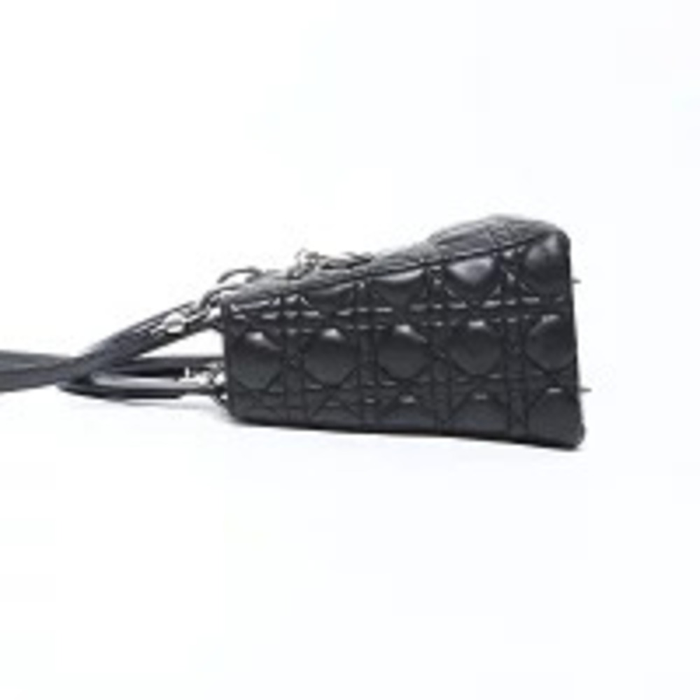 Christian Dior Lady Leather Shoulder Bag Black - Picture 4 of 13